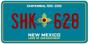 SHK628  license plate in NM