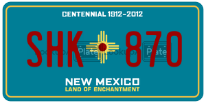 SHK870  license plate in NM