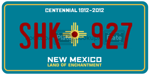 SHK927  license plate in NM