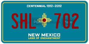 SHL702 license plate in New Mexico