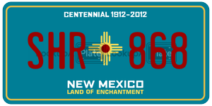 SHR868  license plate in NM