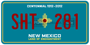 SHT281  license plate in NM