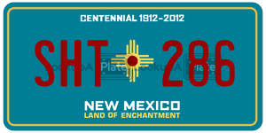 SHT286  license plate in NM