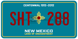 SHT288  license plate in NM