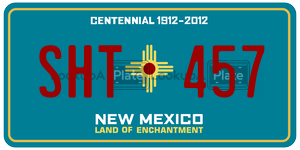 SHT457  license plate in NM