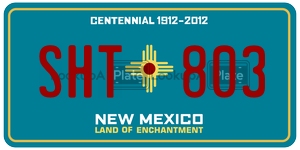 SHT803  license plate in NM