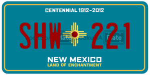 SHW221  license plate in NM