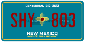 SHY803  license plate in NM