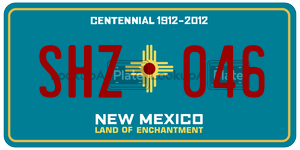 SHZ046  license plate in NM