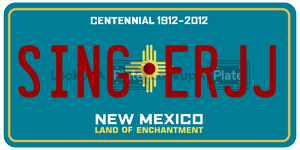 SINGERJJ  license plate in NM
