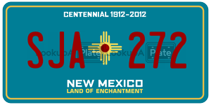 SJA272  license plate in NM
