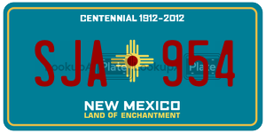 SJA954  license plate in NM