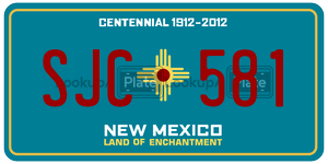 SJC581  license plate in NM