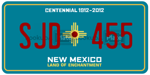 SJD455  license plate in NM