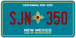 SJN350  license plate in NM