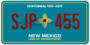 SJP455  license plate in NM