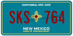 SKS764  license plate in NM