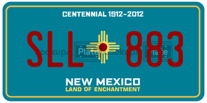 SLL883  license plate in NM