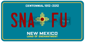 SNAFU  license plate in NM