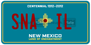 SNAIL  license plate in NM