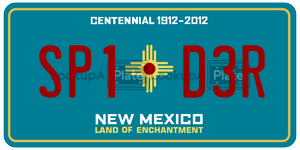 SP1D3R  license plate in NM