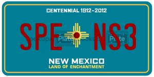 SPENS3 license plate in New Mexico