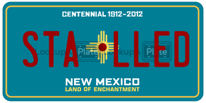 STALLED  license plate in NM