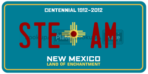 STEAM  license plate in NM