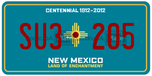 SU3205 license plate in New Mexico