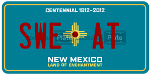 SWEAT  license plate in NM