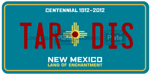 TARDIS  license plate in NM