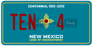 TEN4  license plate in NM