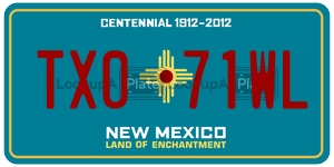 TX071WL  license plate in NM