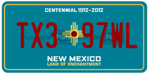 TX397WL  license plate in NM