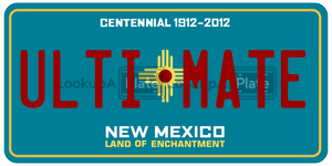 ULTIMATE  license plate in NM