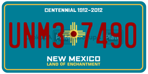 UNM37490  license plate in NM