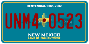 UNM40523  license plate in NM