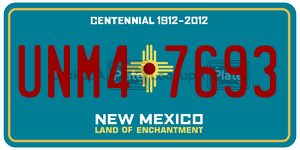 UNM47693  license plate in NM