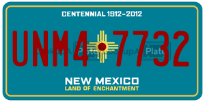 UNM47732  license plate in NM