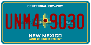 UNM49030  license plate in NM
