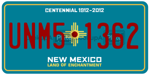 UNM51362  license plate in NM