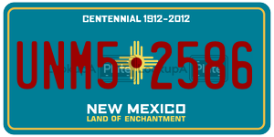 UNM52586  license plate in NM