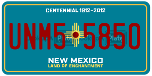 UNM55850  license plate in NM