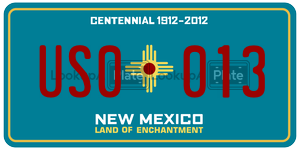 US0013  license plate in NM