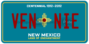 VENNIE  license plate in NM