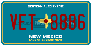VET8886  license plate in NM