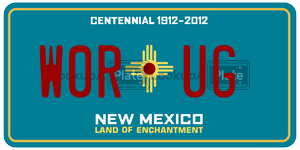 W0RUG  license plate in NM