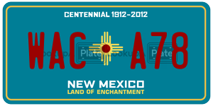 WACA78  license plate in NM
