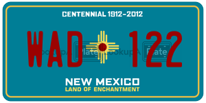 WAD122  license plate in NM