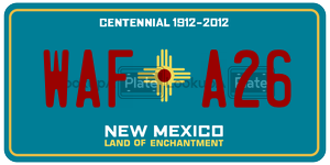 WAFA26  license plate in NM